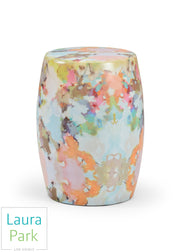 Laura Parks Garden Stool - Under the sea